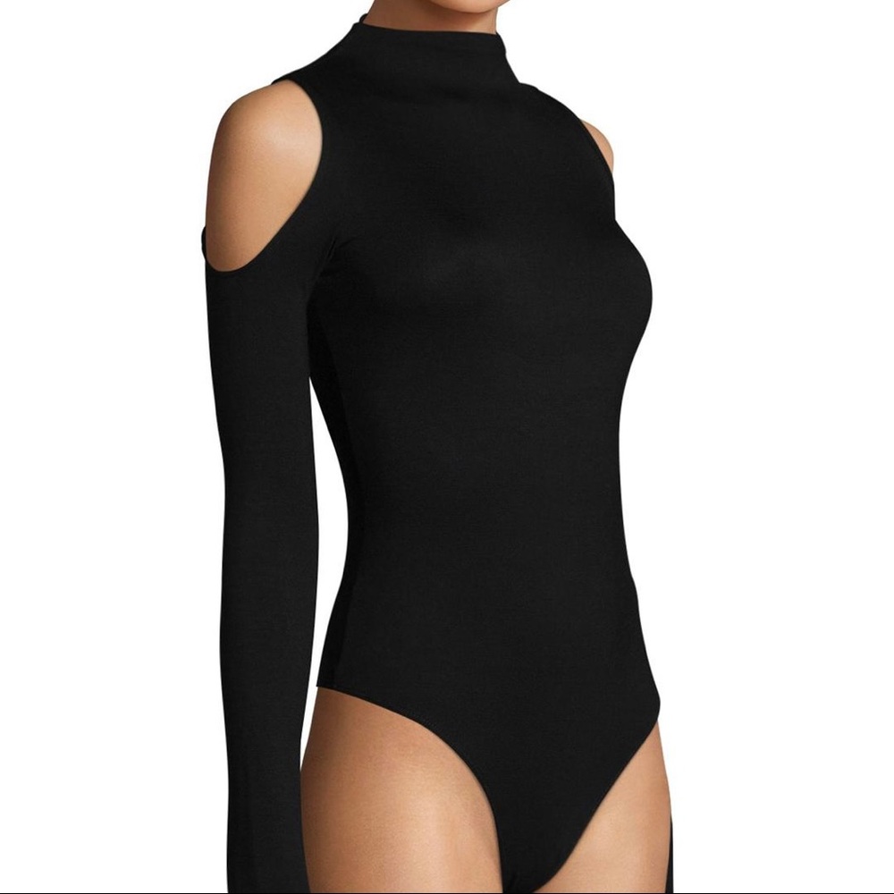 Bailey 44 - Black Mock Neck Cold Shoulder Bodysuit - Worn once!
